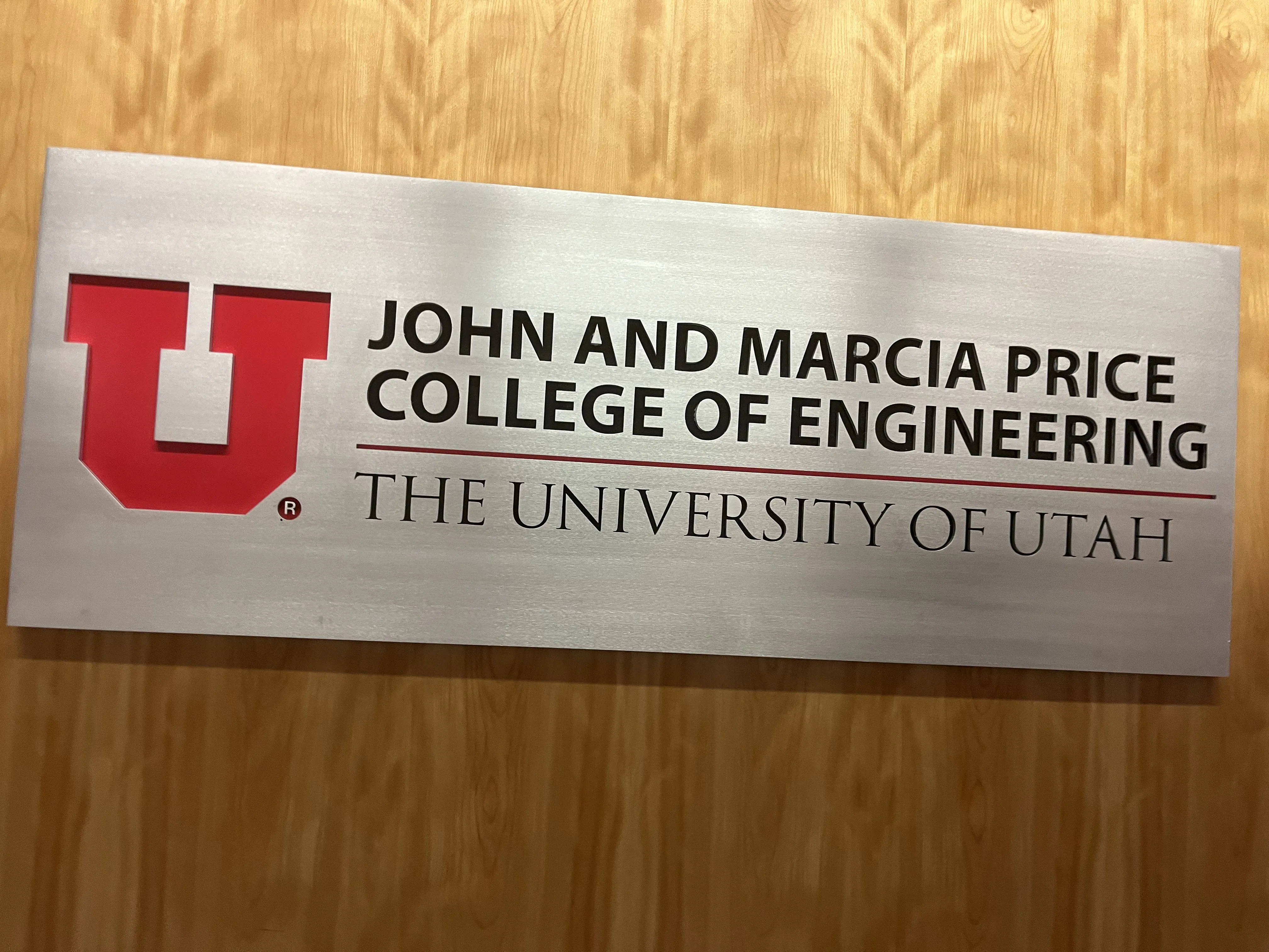 u of u plaque